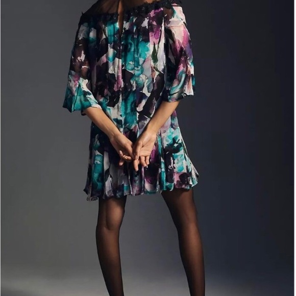 Anthropologie Flutter Sleeve Dress - Picture 2 of 7